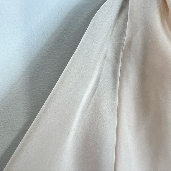 BEDO Femme blush satin beaded neckline one shoulder top S - Picture 8 of 10